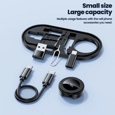 Toocki Mini Ladekabel-Set USB-C zu Typ-C Schnellladekabel Drahtloses Ladegerät