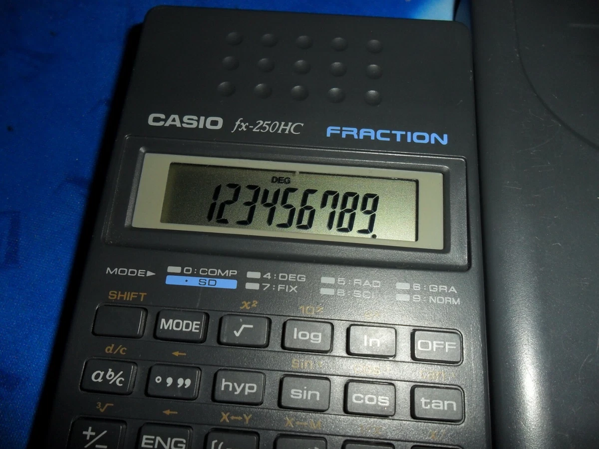 CALCULATOR ELECTRONIC CASIO FX 250HC FRACTION BUSINESS SCIENTIFIC