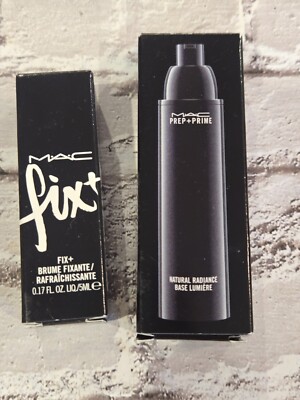 MAC Fix+ & Prep And Prime Travel Size Product,  NIB, Prep & Prime Radiant Pink