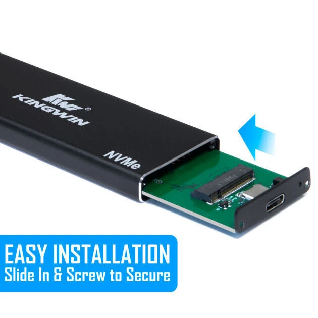 Kingwin NGFF M.2 NVMe SSD to USB3.1 TYPE C Enclosure , KM-U3NGFF-NVE - Image 4 of 4