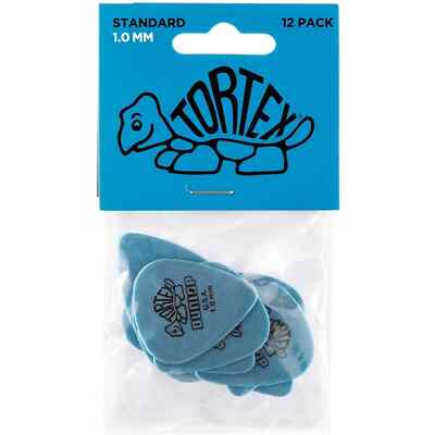 Jim Dunlop Tortex Standard 1,0 mm Gitarren-Plektren - 12er-Pack