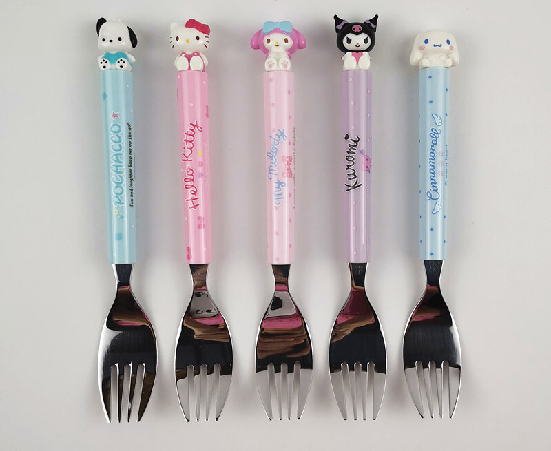 Japan Sanrio Kitty Melody Kuromi Head Mascot Stainless Steel