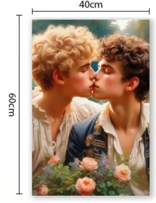 Gay Romance Sexy Schwul Mann Akt Love Boys Art/Leinwand/Kunstdruck/Poster Erotik