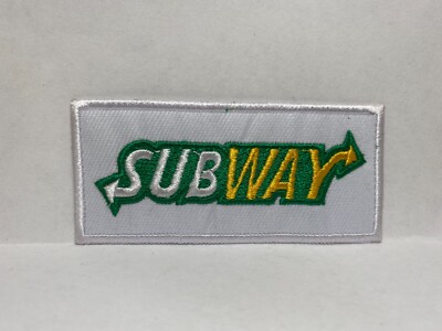 SUBWAY NEW EMBROIDERED COMPANY IRON ON NAME PATCH TAG