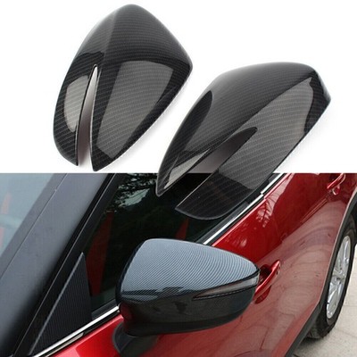 Car Rearview Mirror Cover Trim Fit For Mazda CX-5 2015-2016 Carbon Fiber Look US