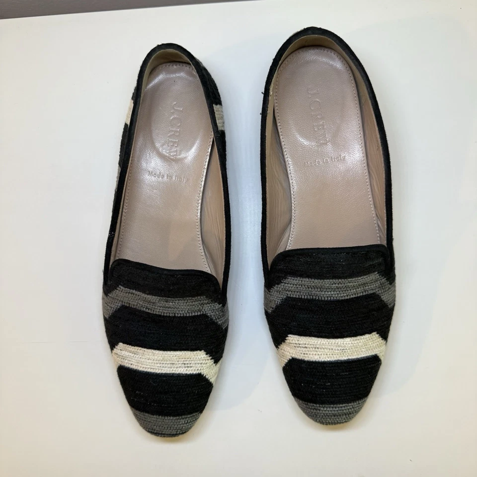 J CREW ITALY WEAVE Vintage Cuero MUJER BALLET PLANO MOCASINES Mary Jane Talla 8.5 Foto 2 de 4