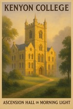 🎓 Kenyon College Poster - Ascension Hall in Morning Light 24x36” 🌅