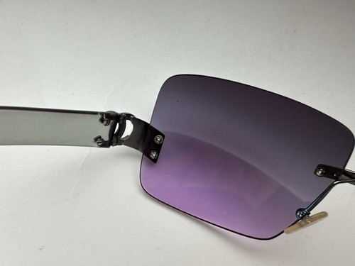 chanel sunglasses purple gradient logo vintage y2k cc silver - Picture 5 of 10