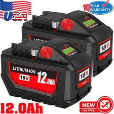 2PACK 12.0Ah For Milwaukee For M18 18V Extended Capacity Battery 48-11-1860 NEW