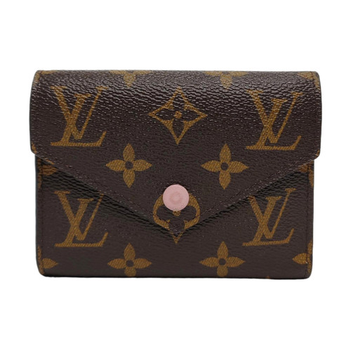 Louis Vuitton Victorine Wallet 'Brown Monogram Canvas/Rose Ballerine Pink'#4R2ZF