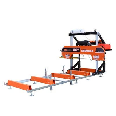 38in Efficient Sawmill 13ft Track 24HP Engine 4-Post Lift 10L Coolant