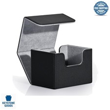 Waterproof Leather Card Deck Box for MTG  TCG - Holds 120 Cards