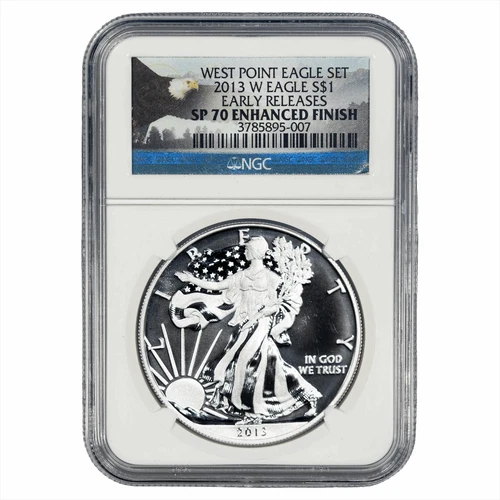 2013W American Silver Eagle $1 NGC SP 70 ENHANCED FINISH