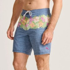 TOMMY BAHAMA Men's M, XL Baja Lei Over Hybrid Boardshort NWT 100