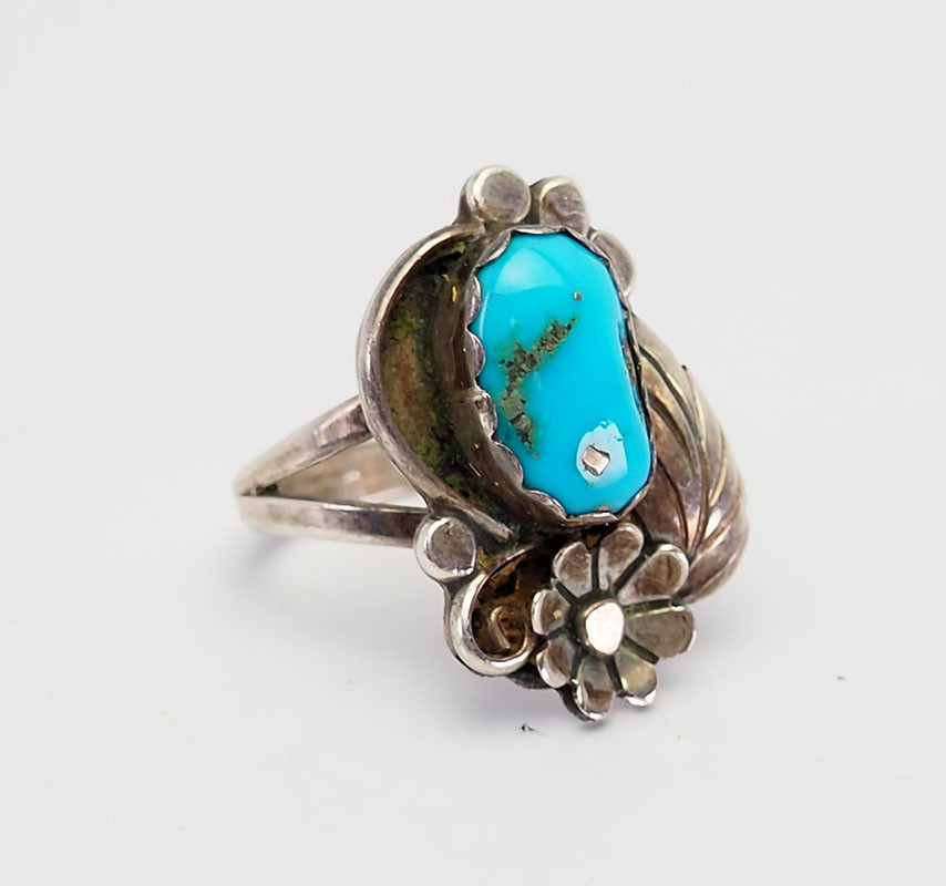 Stunning Angela Lee Turquoise Leaf Sterling Silver Native American Necklace Stunning Angela Lee Turquoise Leaf Sterling Silver Native American Necklace