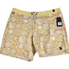 Roark The Passage Mosaic Sunbeam Board Shorts Men's Size 38 Hemp New With Tags