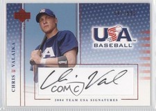 2005 USA Baseball Team Signatures Black Ink 547/595 Chris Valaika #S-24 Auto 0b0