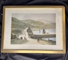 William Daniell "On the Isle of Juro" painted etched framed vintage portrait