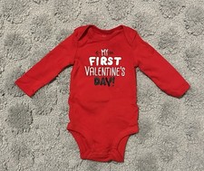 Newborn  My First Valentine  s Day  Carter  s Bodysuit. Excellent Condition