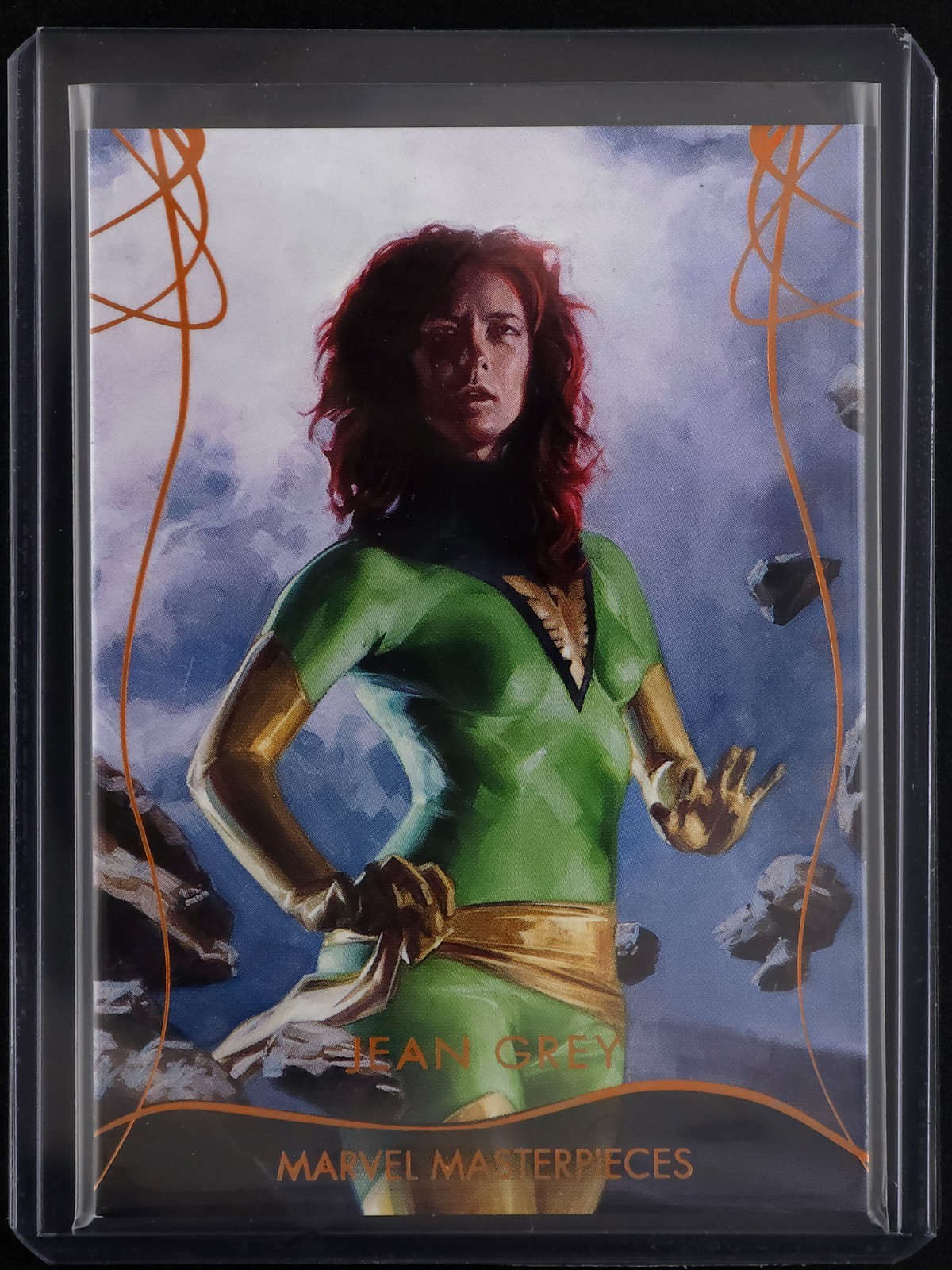 2020 Upper Deck Marvel Masterpieces Legendary Orange #75 Jean Grey Serial #28/99