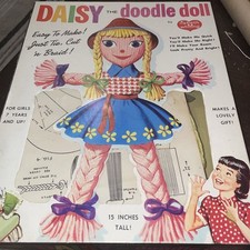 1960 Daisy the Doodle Doll Lisbeth Whiting Yarn Kit Vintage Arts Crafts