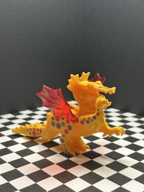 Lego Classic Yellow Dragon Figure w Red Wings, 6056 6076 6082 6087 (CUSTOM) 