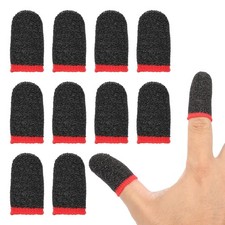 Mobile Gaming Finger Sleeve, 48 Pack Controller Finger Thumb Sleeve, Black
