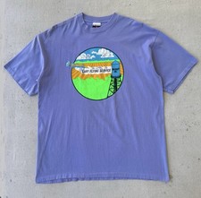 Vintage 90s Purple Graphic T Shirt Size XL Plane Single Stitch Made In USA
