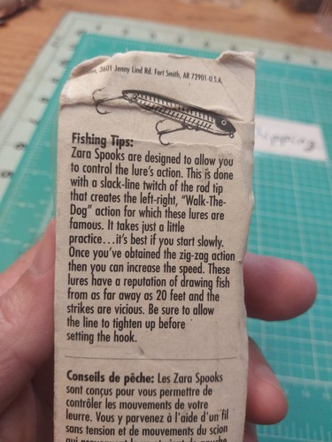 Nos 2002 Heddon Zara Spook Nip Package Little Ruff Lure Mint Great Color - Picture 9 of 13