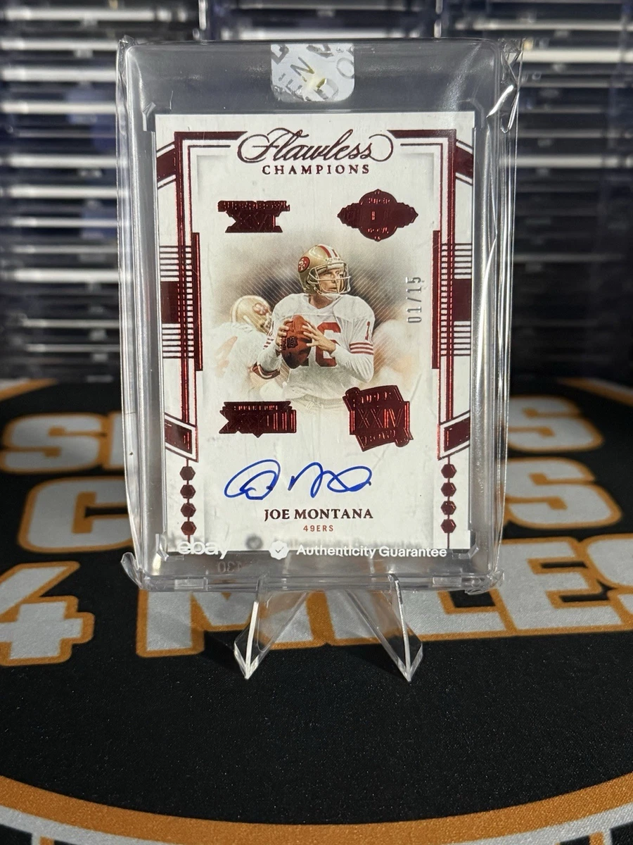 Panini Joe Montana Autographed Football Sports Trading Cards