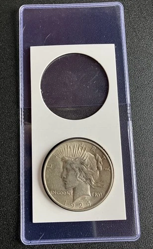 1924 PEACE Silver Dollar / Ungraded / NICE / Philadelphia Mint/ 90 % Silver-XF