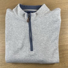 Johnnie O  Sully  1/4 Zip Pullover Men  s Large L Gray Sweater Golf Performance