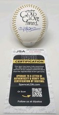 Carlos Pena Signed Autographed Rawlings Official Gold Glove Baseball JSA COA A10