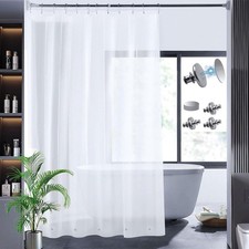76 inch Shower Curtain Liner, 4G PEVA Opaque 72"W x 76"L Pack of 1 Frosted
