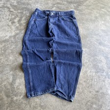 Vintage Rustler Men's Dark Blue Denim Jeans 100 cotton Straight Leg