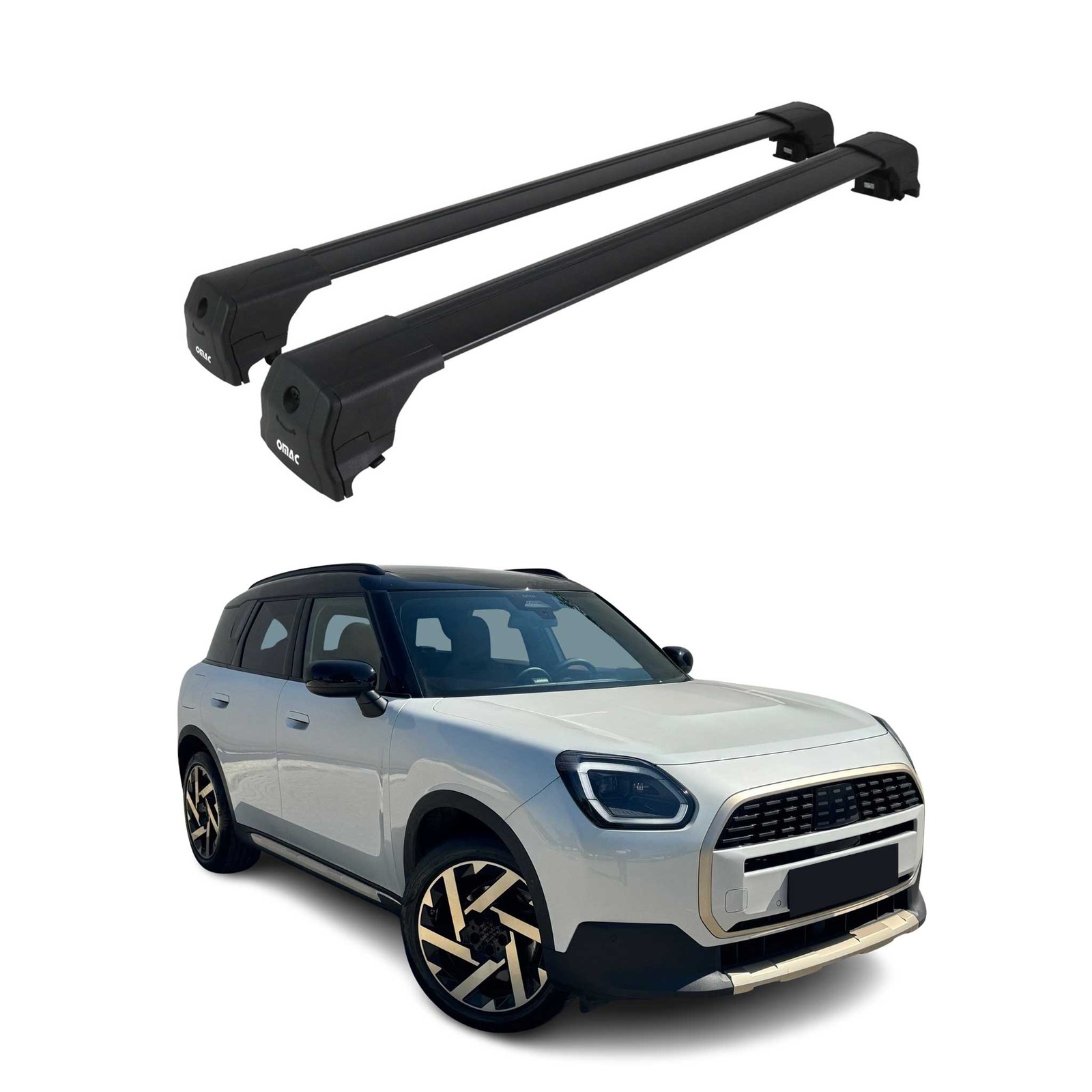 Barres de toit transversales Mini Countryman 2024 alu noir luxe