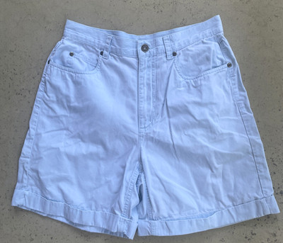 Vintage Liz Claiborne Lizwear jeans Women s Shorts Size 8 Cotton Sky Blue cuffed