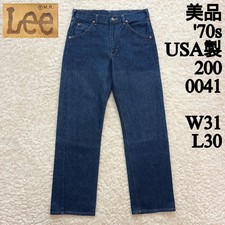 70S Made In Usa Lee 200-0041 Denim W31 L30 Original Length 42Talon Black Tag 101