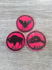 VINTAGE BOY SCOUT EAGLE, BEAVER & BISON PATROL PATCHES FREE USA SHIPPING