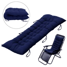 Chaise Lounge Cushion Seat Back Indoor Outdoor Rocking Chair Sofa Cushion w/ Tie