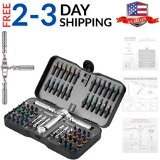 Ratchet Screwdriver Set, 66 in 1 magnetic Screwdriver sets, S2 Steel Bits, DI...