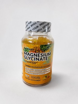 MAXMEDIX Magnesium Glycinate Gummies 1000mg   Sugar Free Tropical Flavor Supplem