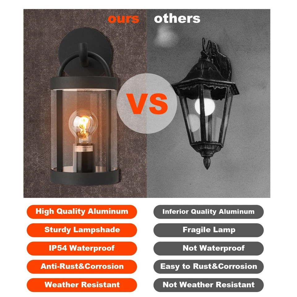 Aplique de pared exterior linterna exterior IP54 3000K Foto 4 de 4