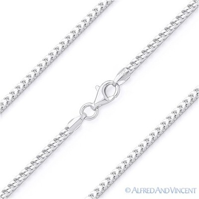 Italien 925 Sterling Silber Rhodium 1,4 mm Pfeilglied Franco Kette Italian Necklace