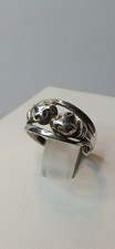 Vintage Sterling Silver Cat Ring Size N Handmade 925 Jewellery