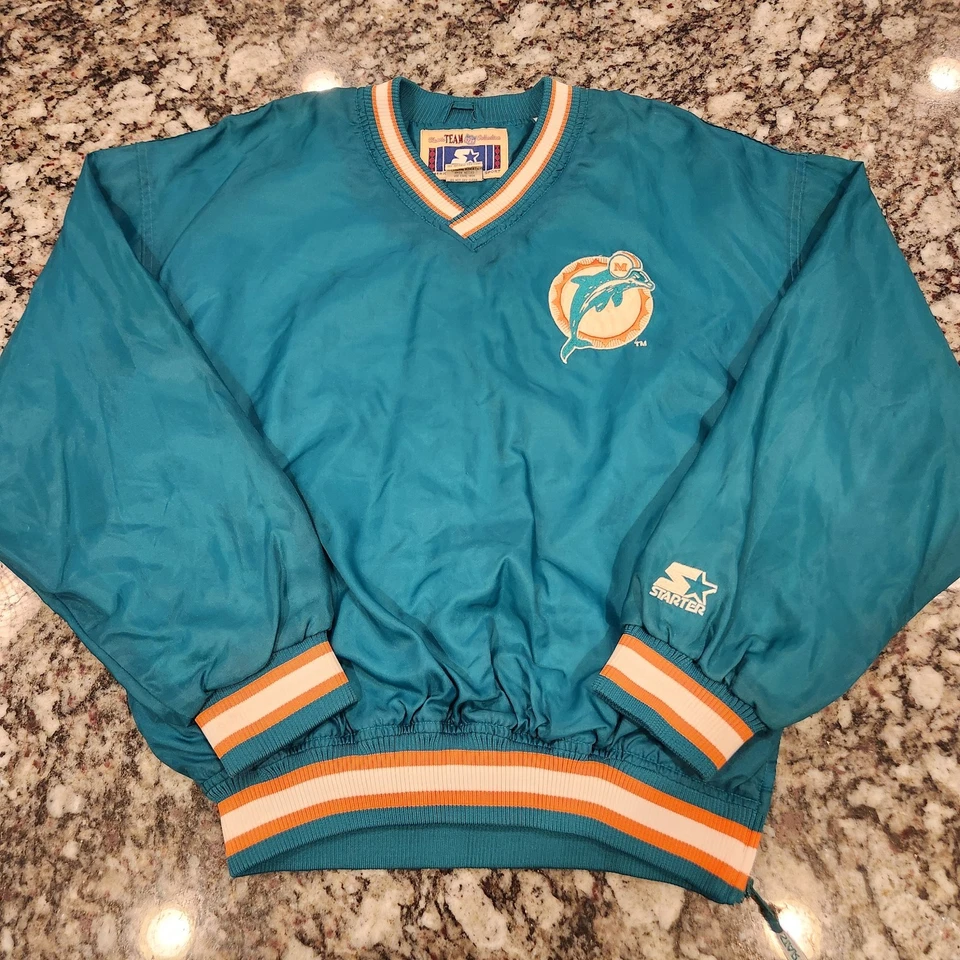 Chaqueta De Colección Miami Dolphins Talla M NFL Auténtica Starter Pullover Años 90 Dan Marino Foto 2 de 4