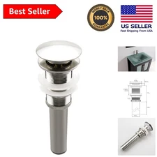 Elegant Brushed Nickel Vessel Sink Drain Stopper - Rust-Resistant & Stylish