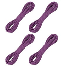 4 Pcs Faux Suede Leather Cord, 2.6mm x 5.5 Yards Flat String, Deep Purple