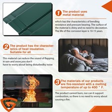 24 Pcs Green Metal Corrugated Roof Sheets 1080mm Waterproof For Carport Garage