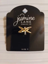 Jasmine Lane Gold Tone Ring Size 7 Fashion Jewelry Free Shipping!